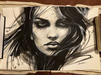 35 woman portrait art painting