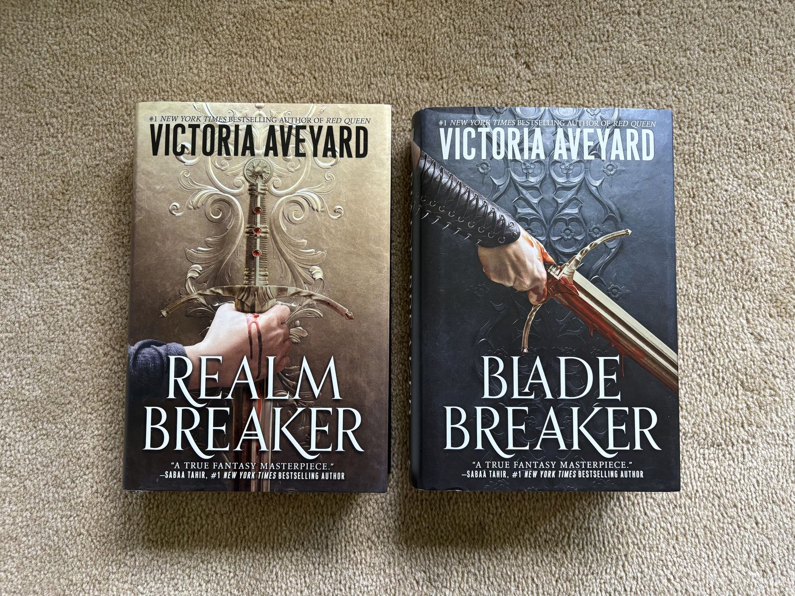 Realm Breaker and Blade Breaker, by Victoria Aveyard (hardcovers)