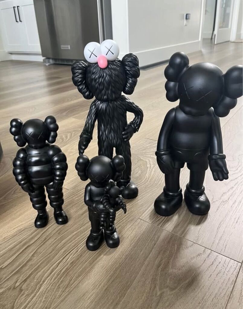 KAWS Family Black Figurine Set Of 4