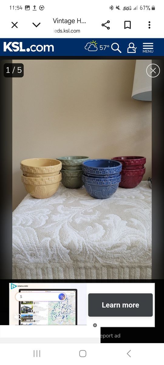 Vintage Home Grown Set of Bowls 8 Kitchen Signature Rivera Van Beers