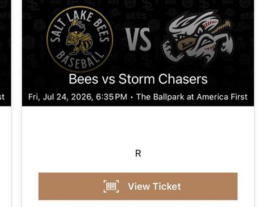Salt Lake Bees Baseball Tickets - July 24, 2026 - Section 115, Row 1