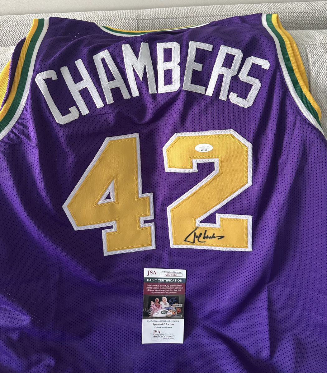 Tom Chambers Signed Utah Jazz #42 Jersey – JSA Authenticated