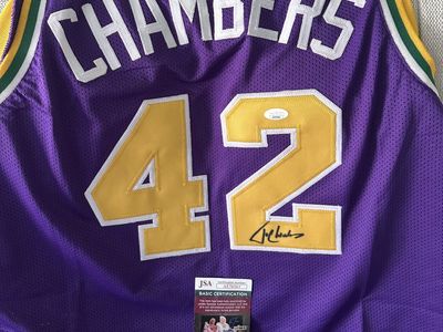 Tom Chambers Signed Utah Jazz #42 Jersey – JSA Authenticated