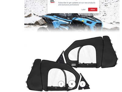 New in Box Upper Doors with Steel Frame for Polaris RZR XP 1000 / XP Turbo 2016-2023