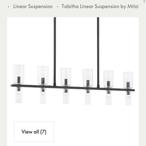 LUMENS black Tabitha linear suspension chandelier