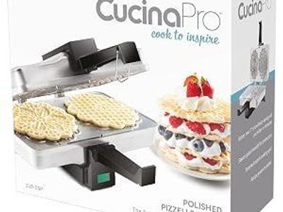 CucinaPro Polished Pizzelle Baker European-Style Pizzelle Maker