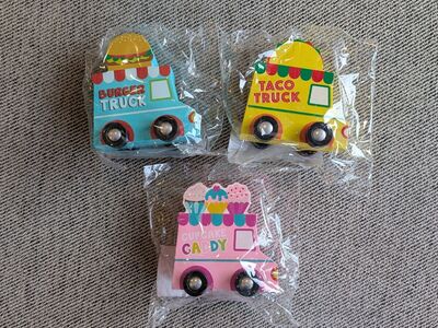 NEW! 3 Wood Food Trucks Burger Taco Cupcake