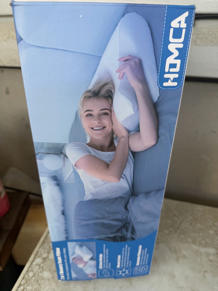 HOMCA 2-in-1 Memory Foam Pillow - Cervical Ergonomic Contour Sleeping Pillow