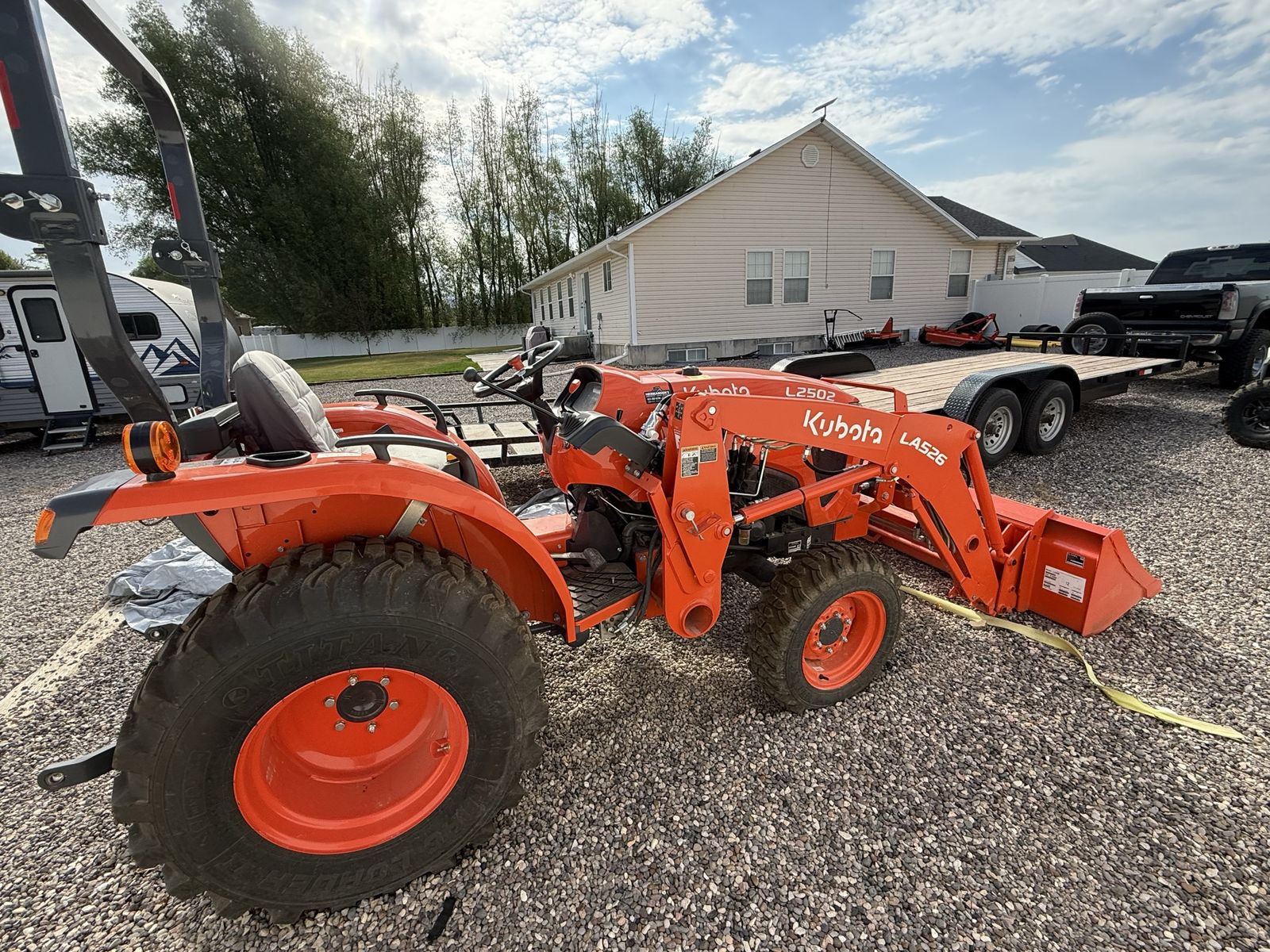 Kubota L2502 Tractor with Mower & Blade - Low Hours (25), Excellent Condition