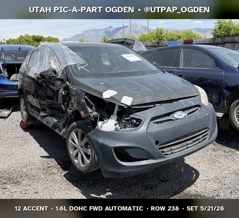 2012 Hyundai Accent Parts - UTPAP Ogden