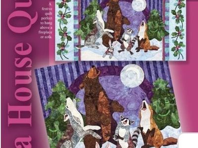 "Oh Howly Night" holiday-themed appliqué quilt
