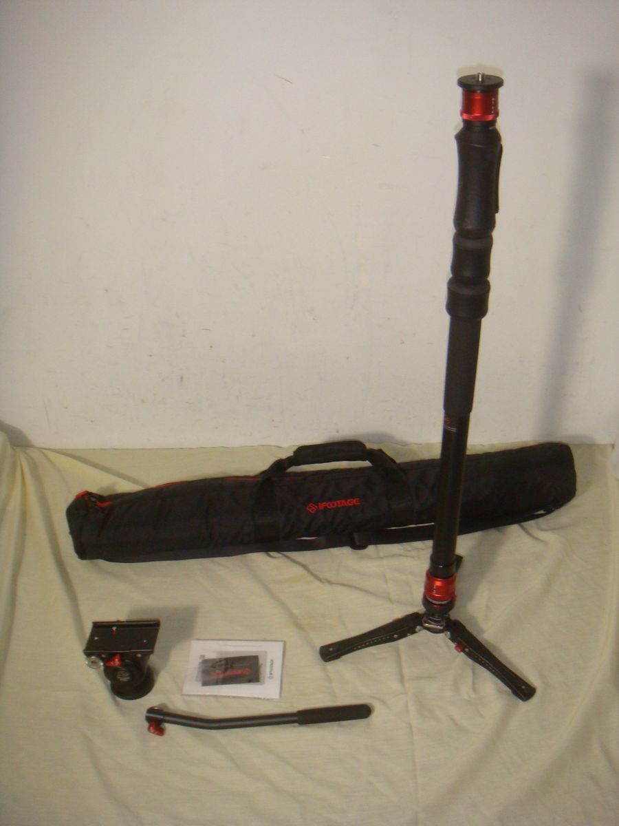 iFOOTAGE COBRA 3 STRIKE MONOPOD A150S-III WITH KOMODO K5S FLUID HEAD/HANDLE & CASE -NOB