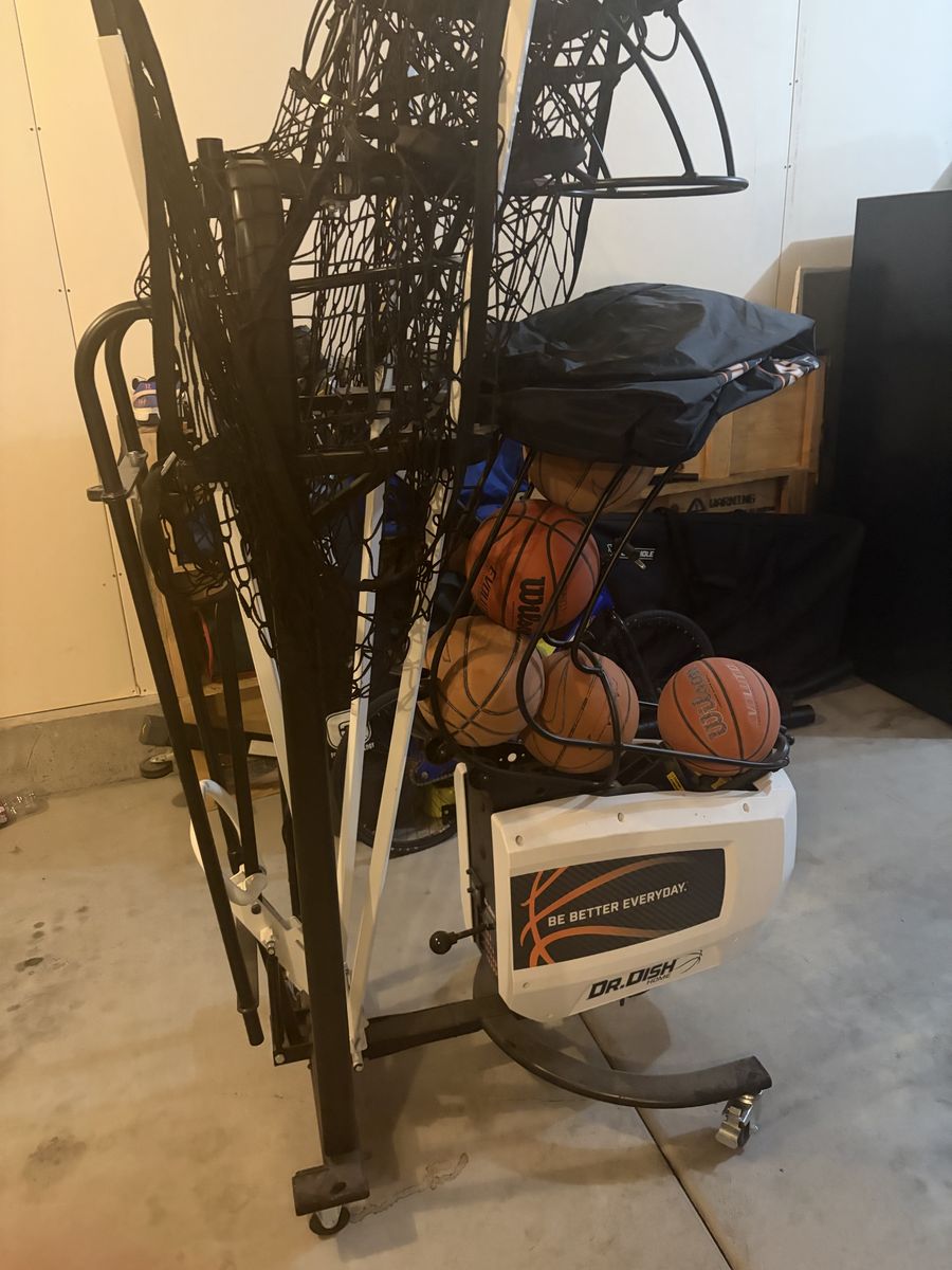 Dr. Dish All-Star Basketball Shooting Machine - Training Aid w/ Ball Return & Storage