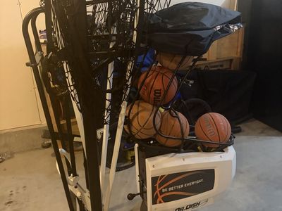 Dr. Dish All-Star Basketball Shooting Machine - Training Aid w/ Ball Return & Storage