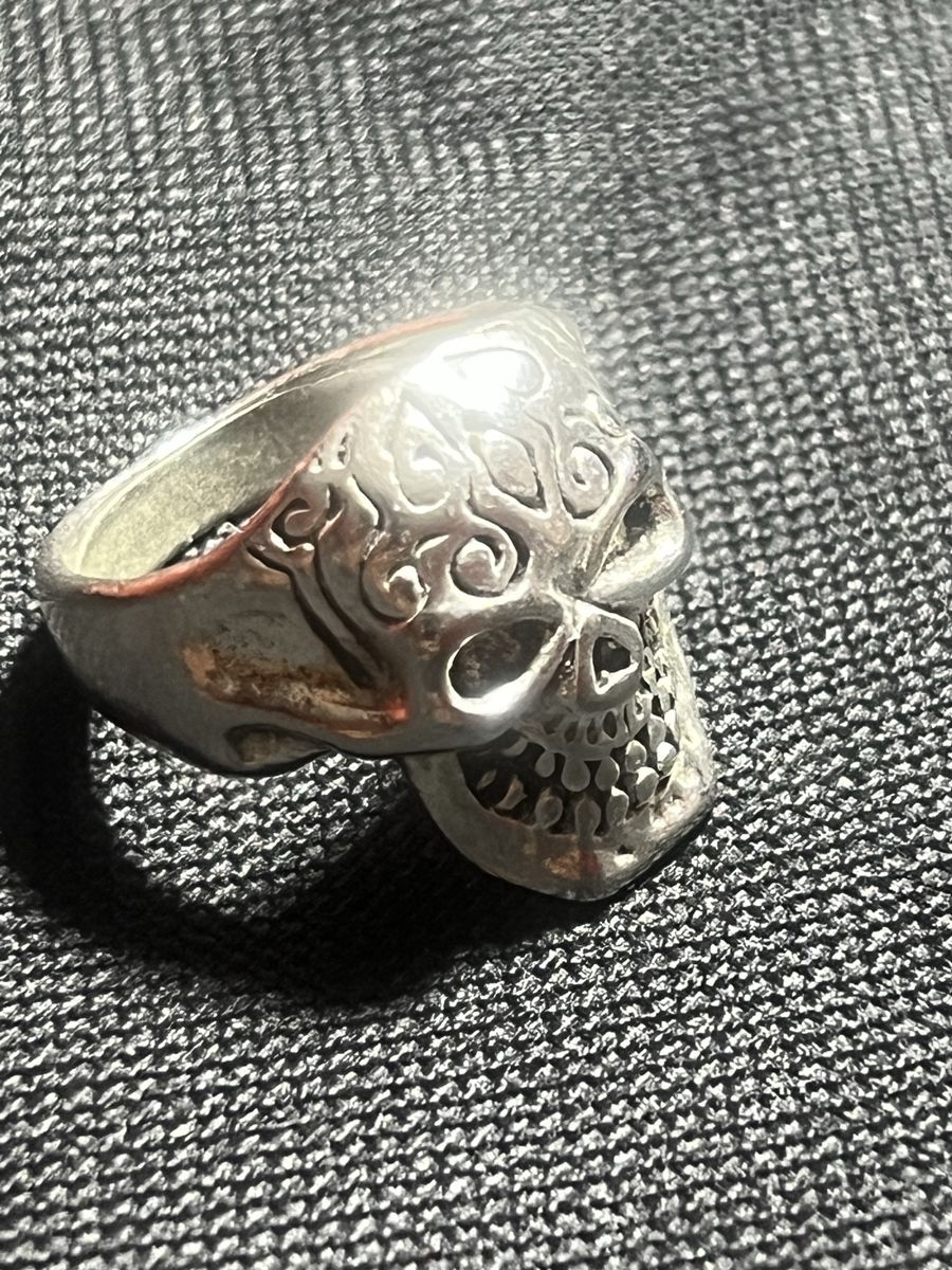Unique Skull Ring - Silver Tone, Detailed Design, Statement Piece size10