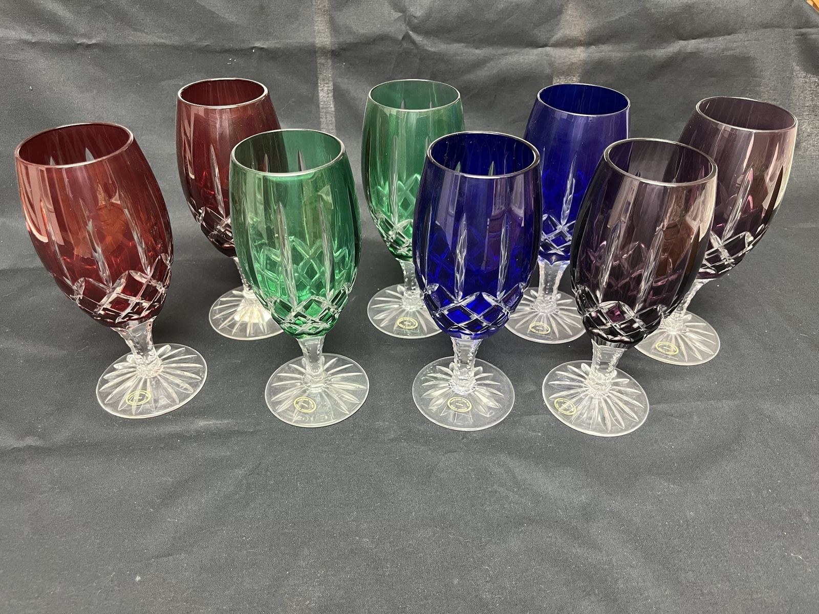 Crystal Cut Goblets Made in Hungary