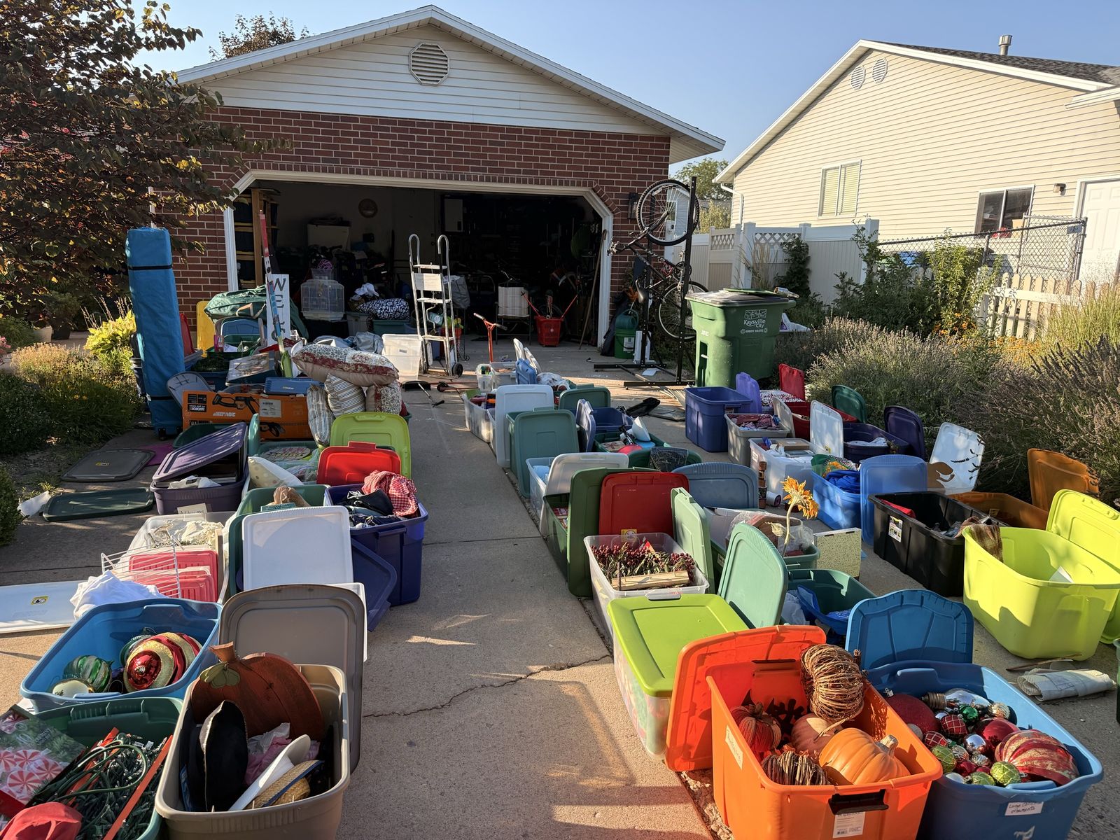 Multi-Family Garage and Yard Sale - Household Items, Decor, and Bins