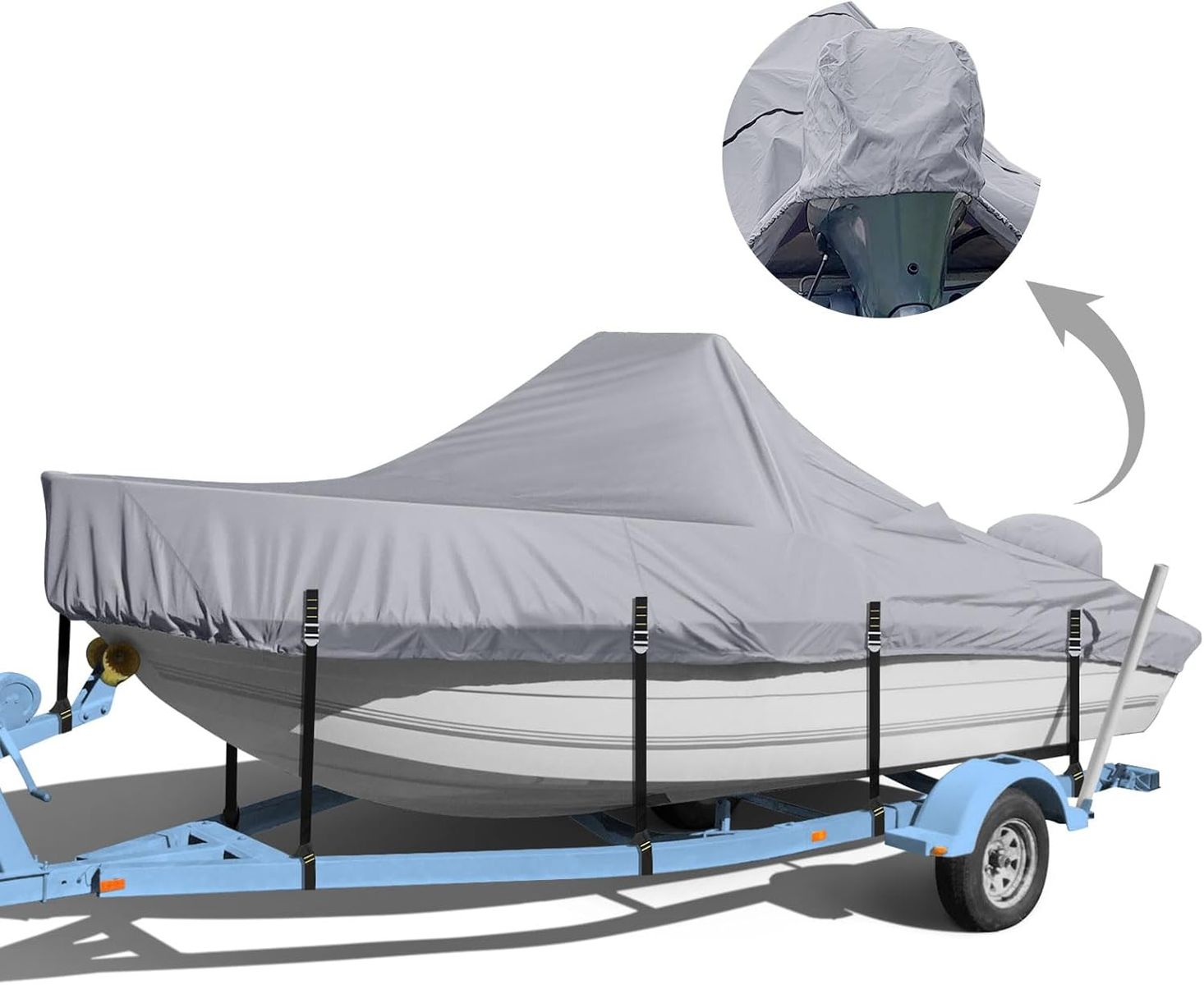 NEW 20-22FT Seapisode Center Console Boat Cover, 900D Heavy Duty Boat Center Console Cover