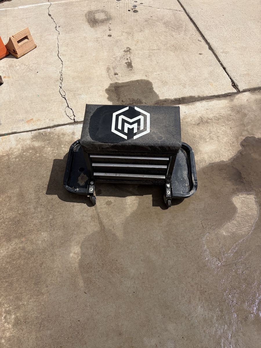 Mechanic Roller Seat with Tool Box, 3-Drawer Rolling Tool Chest Stool