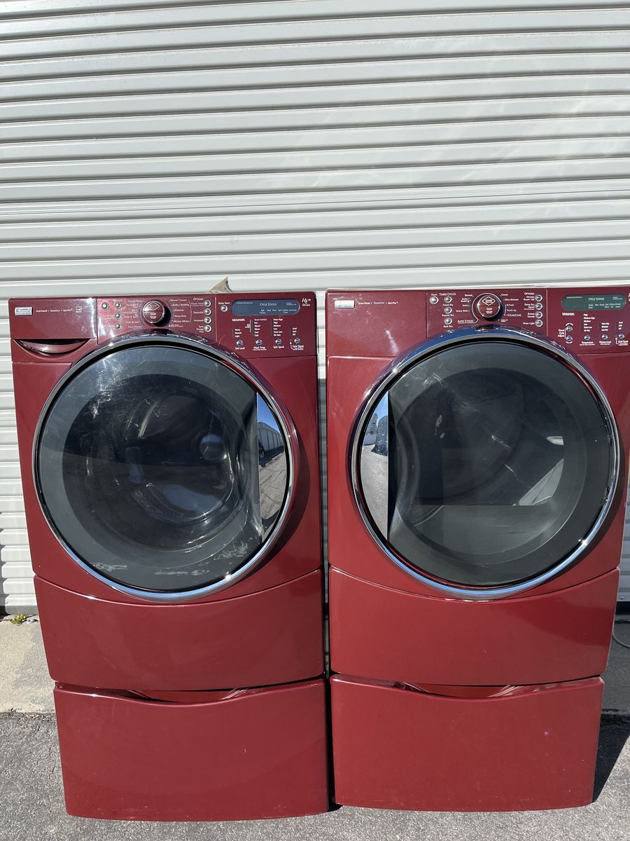 Kenmore Washer & Electric Dryer Set With Pedestals, Free Delivery