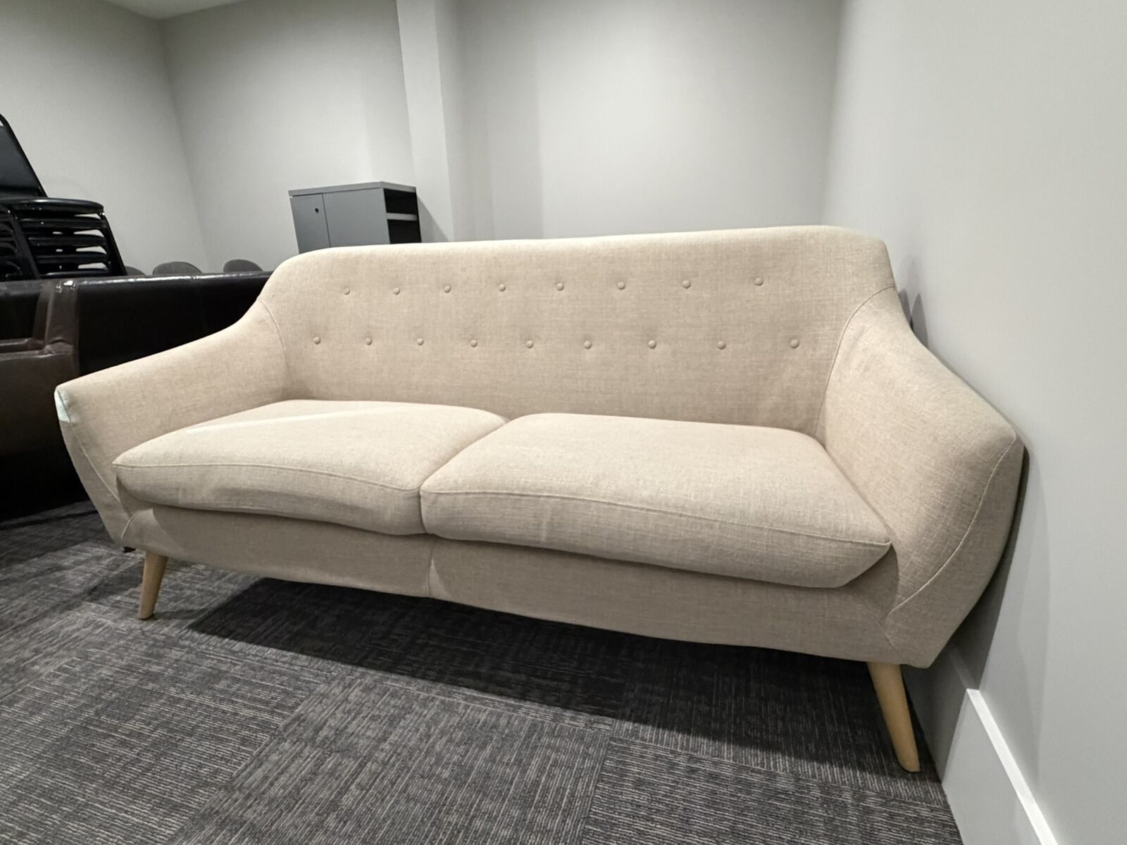 Mid-Century Modern Beige Sofa – Great Condition