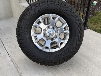 Dodge Ram 3500 Rims and Tires 35/12.50R18 Falken