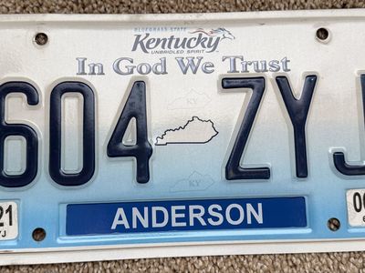 Expired Kentucky License Plate