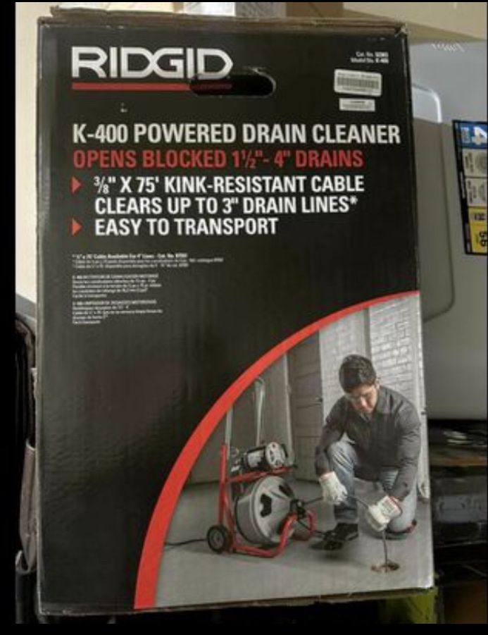 Ridgid K400 drain snake  new.