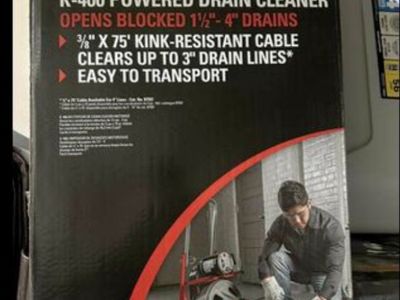 Ridgid K400 drain snake new.