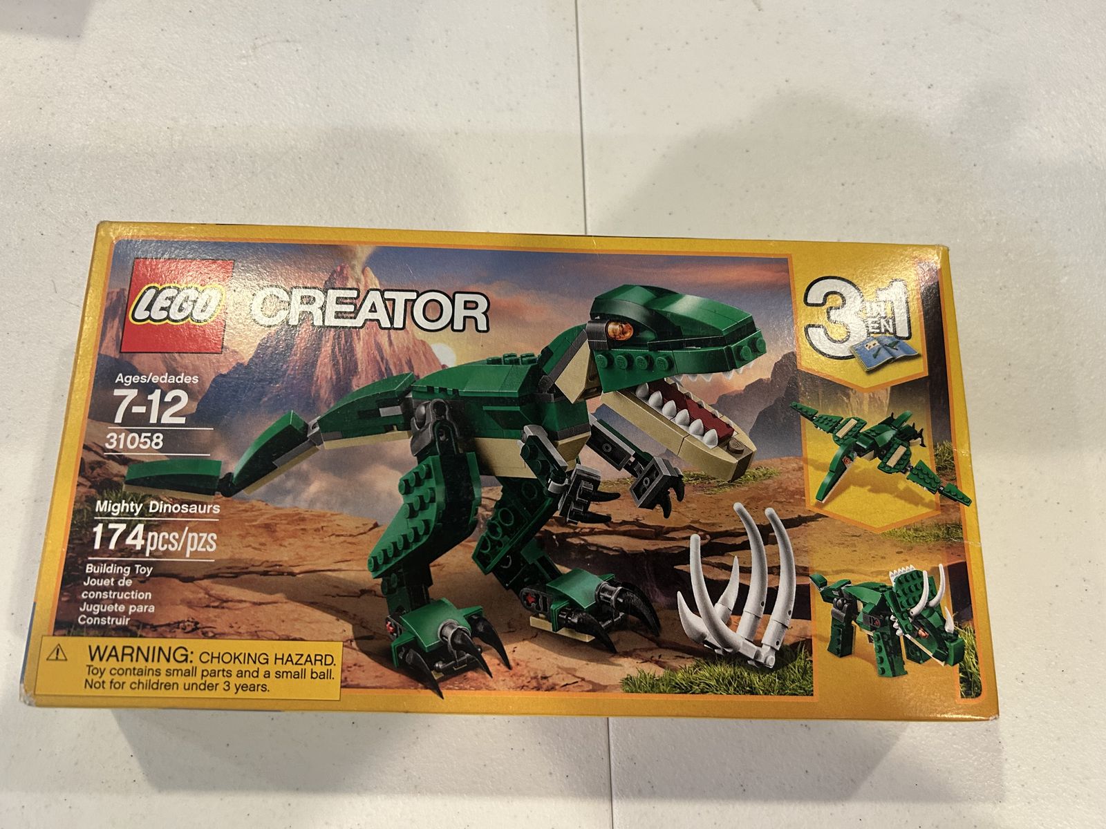 LEGO Creator 3-in-1 Mighty Dinosaurs 31058 Building Toy Set 174pcs