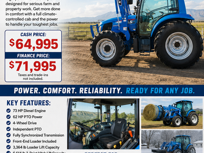 LS MT573 Cab Tractor & Loader – 73 HP Utility Tractor