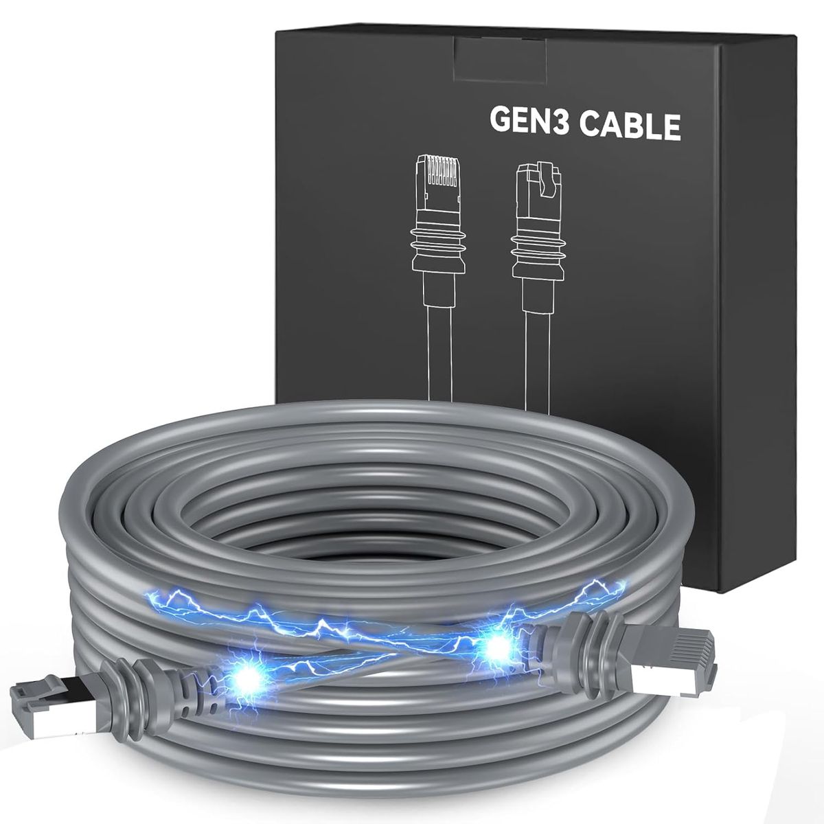 NEW MOTITO Starlink Gen 3 Cable, Standard Actuated Waterproof Starlink Ethernet Cable (30FT)