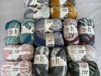 16 Skeins Lion Brand Wool-Ease Fair Isle Yarn – New