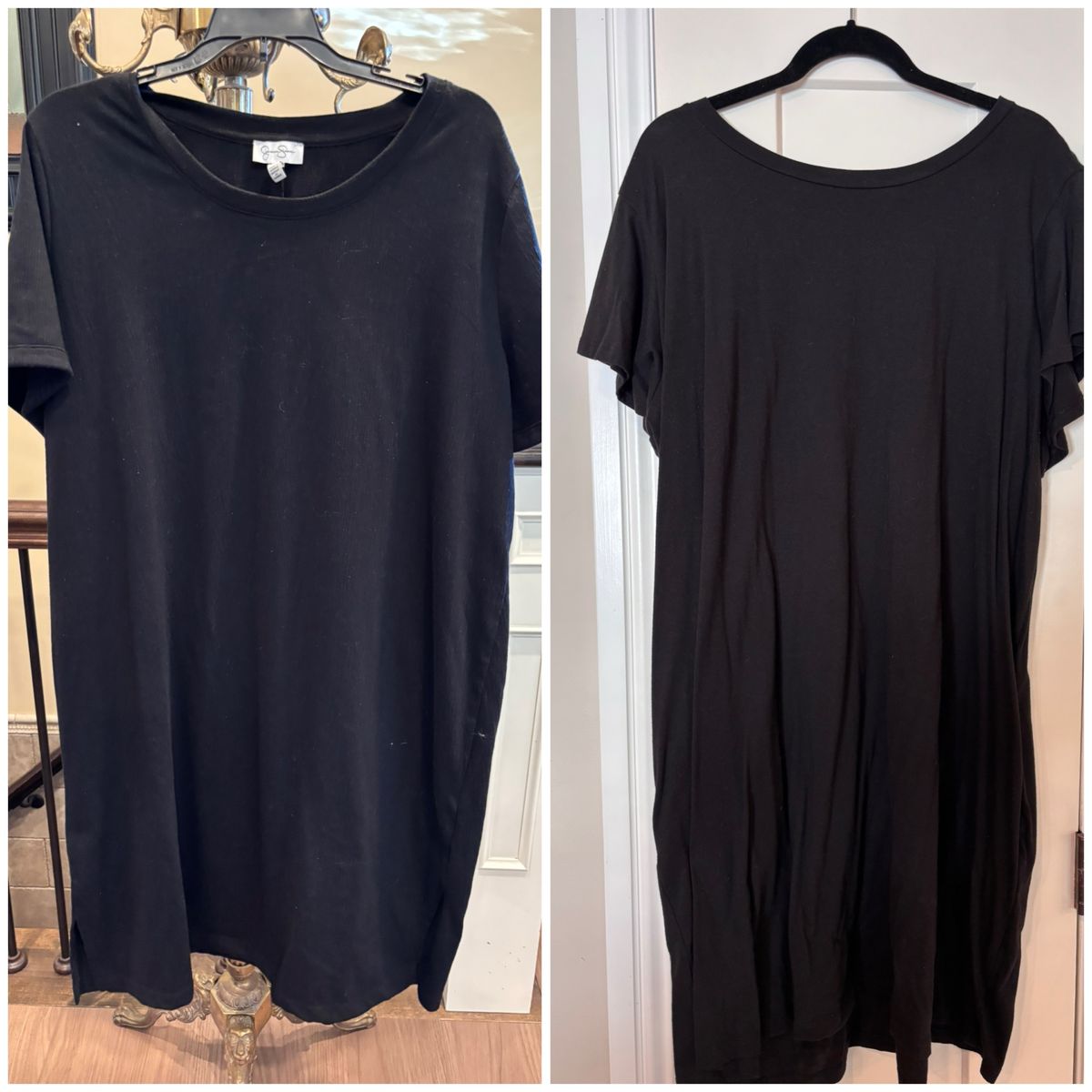 Women’s XXL black T-shirt dresses $5 each