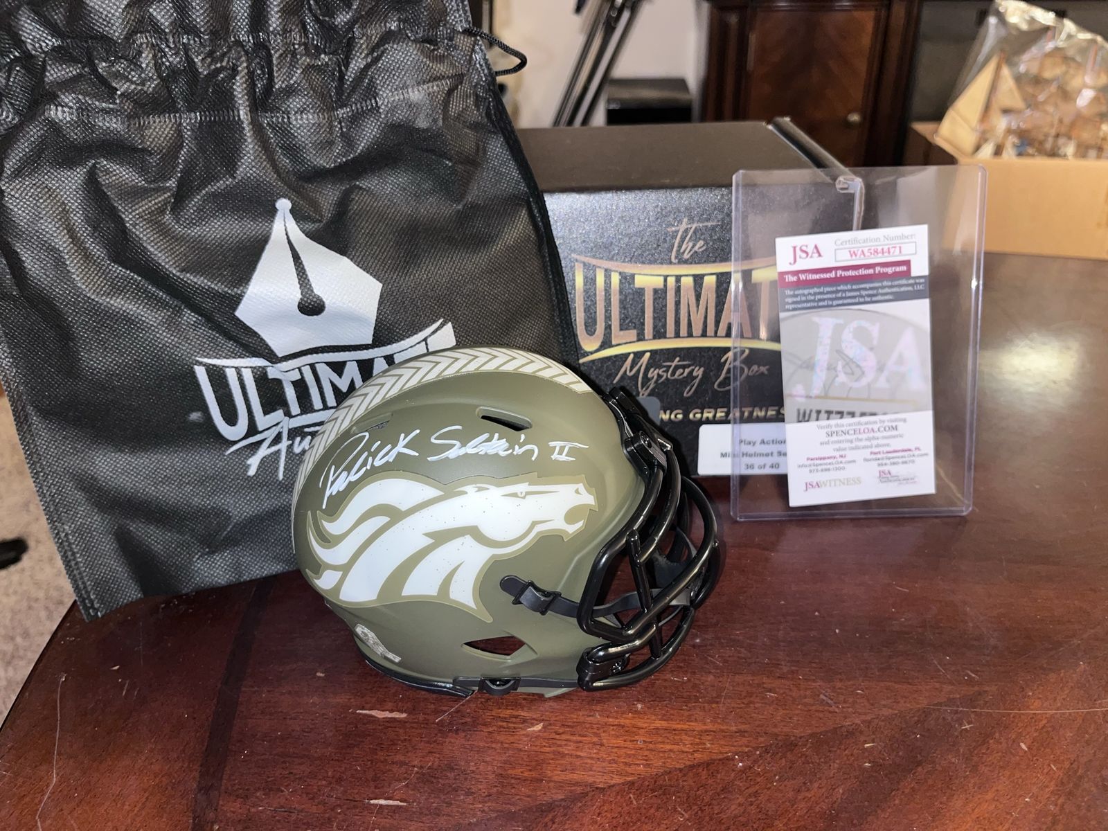Patrick Surtain II Autographed Denver Broncos Mini Helmet - JSA Certified