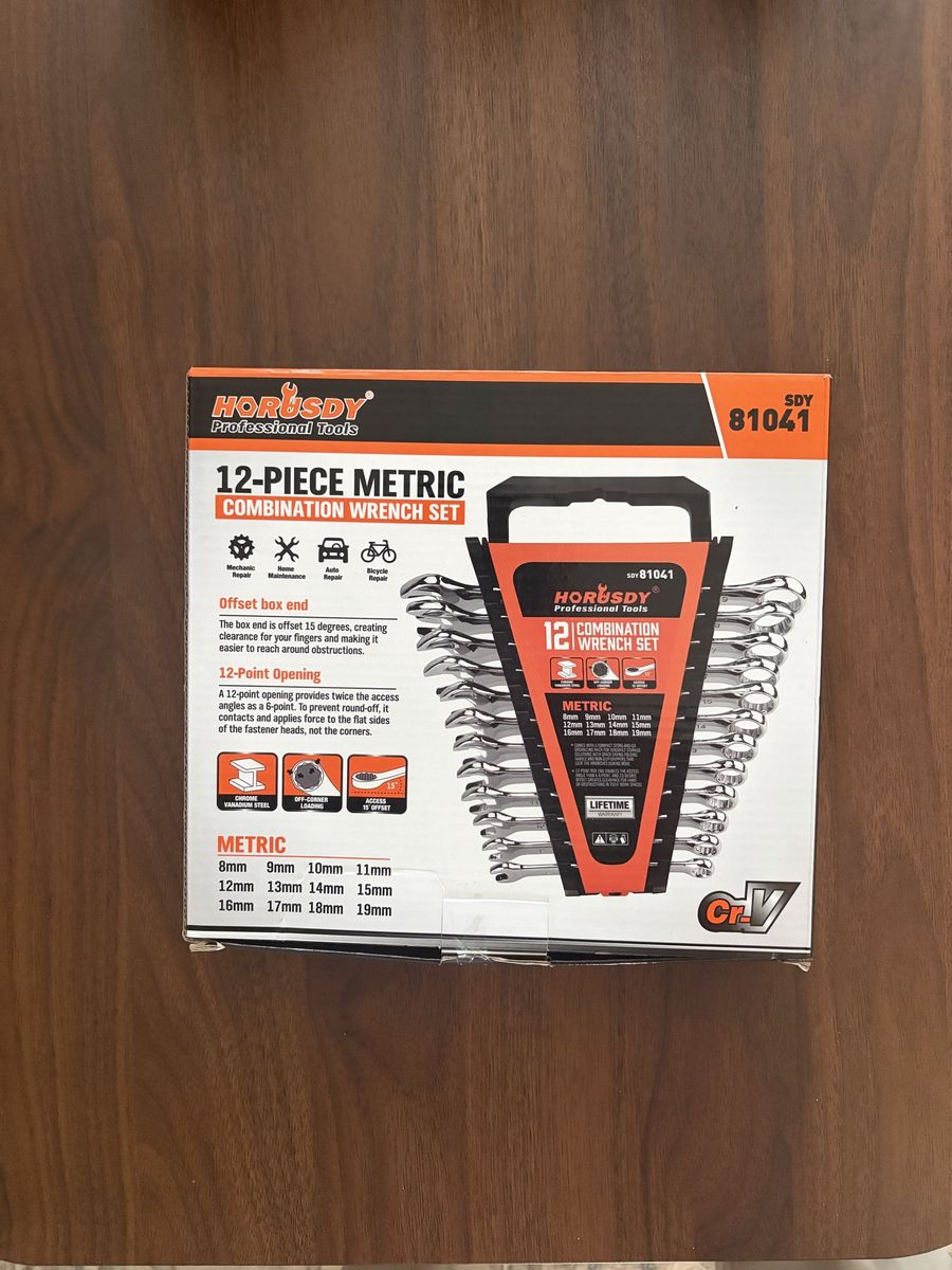 New 12 Piece Horusdy Metric Wrench Set