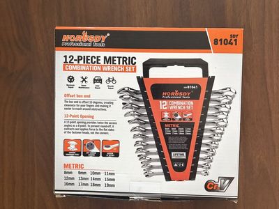 New 12 Piece Horusdy Metric Wrench Set