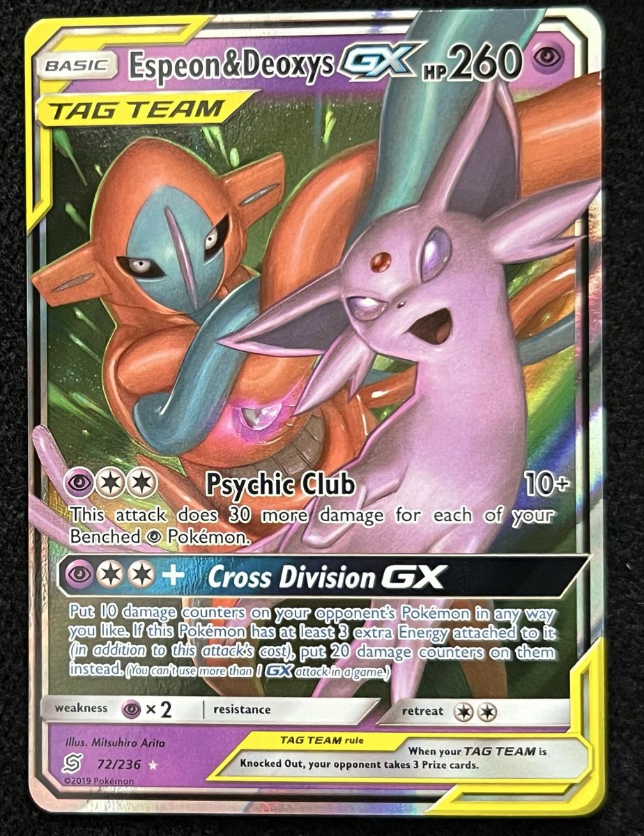 (NM) Espeon & Deoxys GX 72/236 - Pokemon Unified Minds Ultra Rare