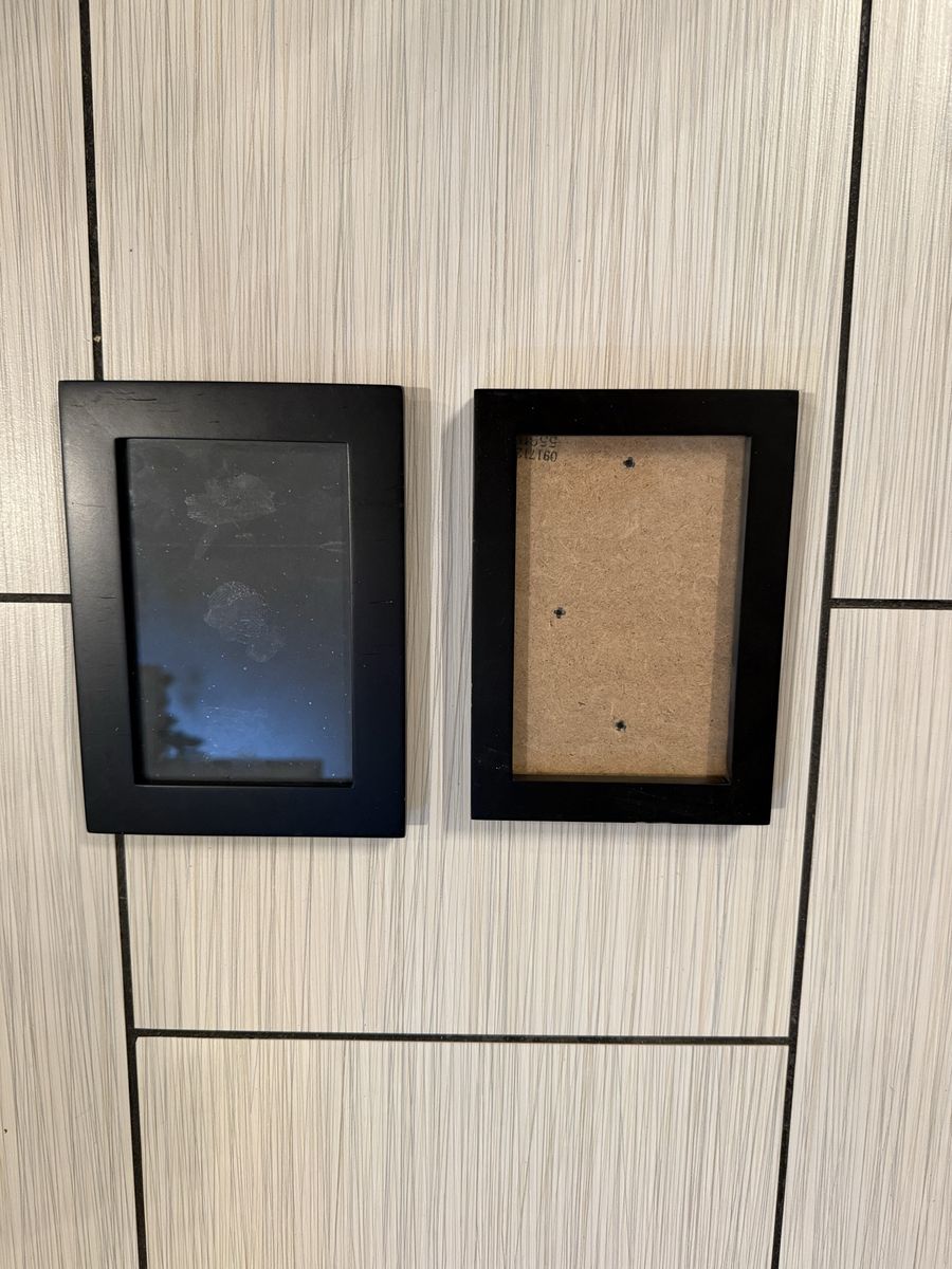 Set of 2 Black Wood Picture Frames