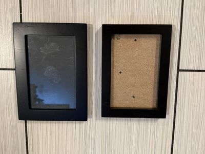 Set of 2 Black Wood Picture Frames
