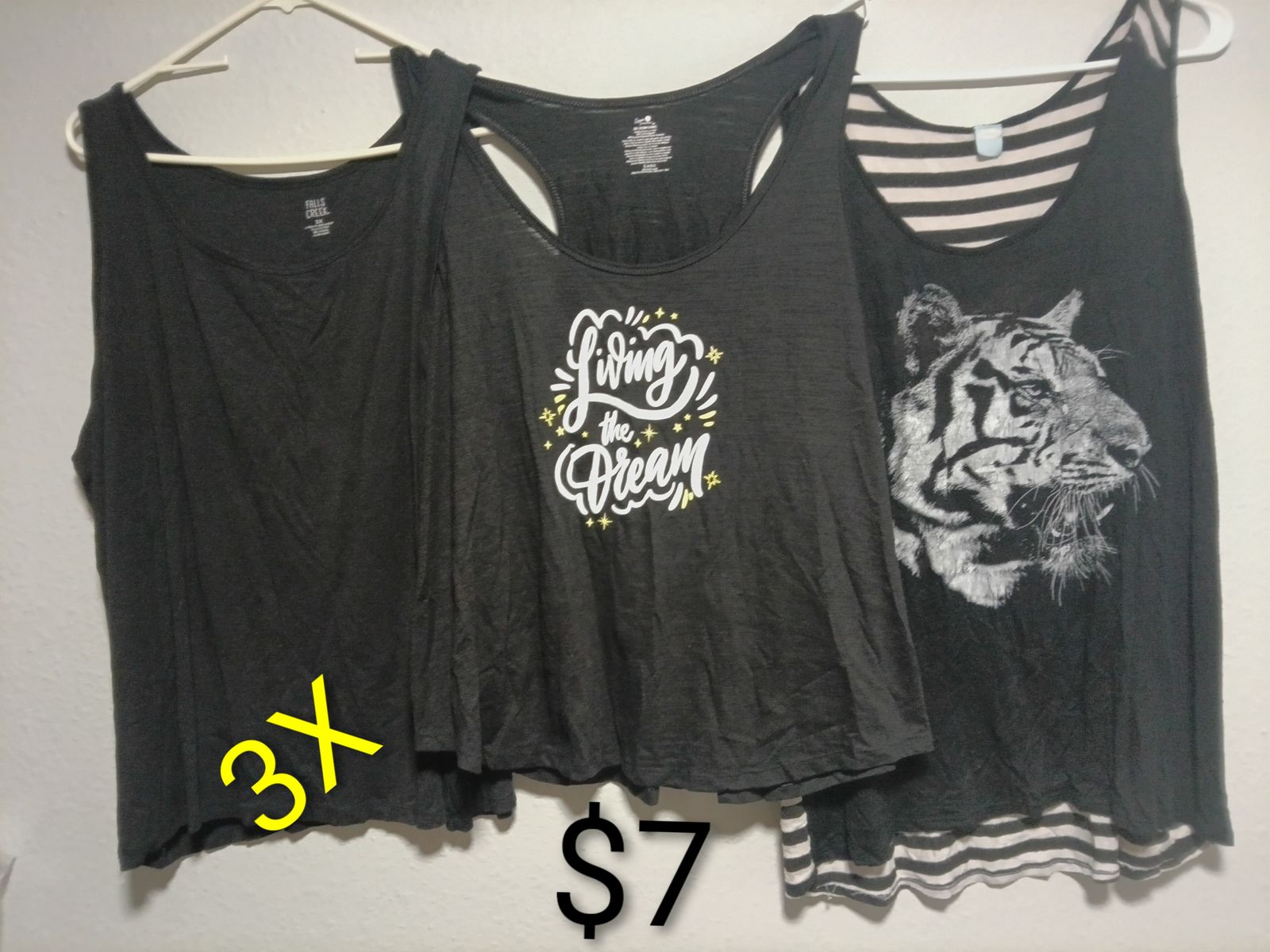 Lot of Three Black tank tops