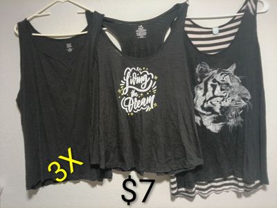 Lot of Three Black tank tops