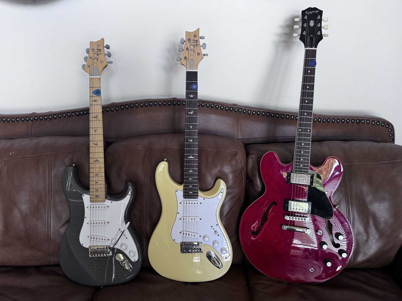 2x PRS SE Silver Sky or Epiphone ES-335