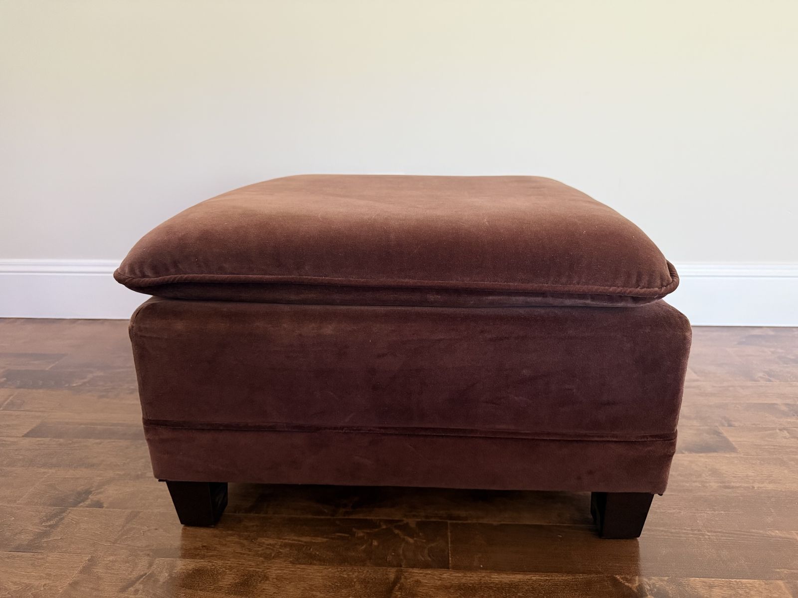 Plush Fabric Ottoman