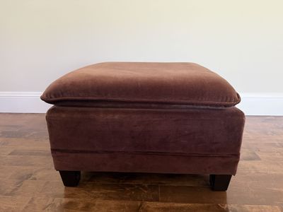 Plush Fabric Ottoman
