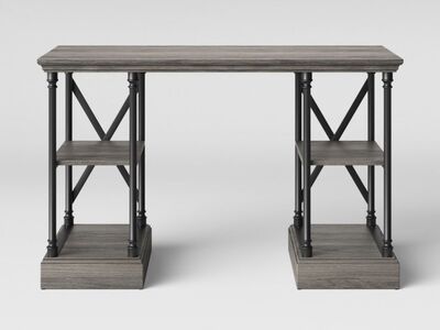 Conway Wood Writing Desk with Storage