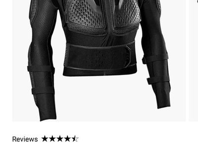Fox Racing Titan Sport Chest Guard Jacket - Black, Size L, Moto Protection