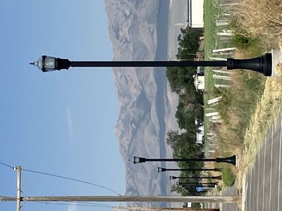 LIGHT POLES 8 BRAND NEW LED LAMPS WITH BEAUTIFUL FLUTED POLES