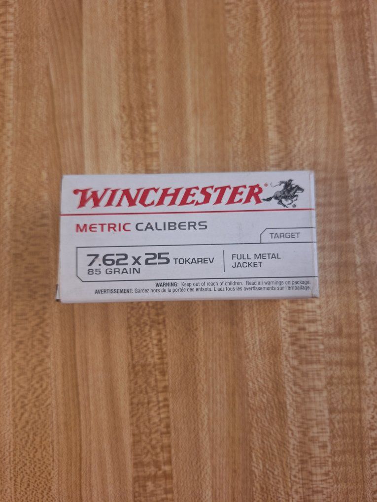 Winchester 7.62x25 Tokarev Ammo