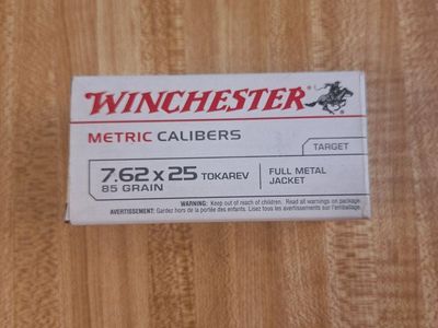 Winchester 7.62x25 Tokarev Ammo